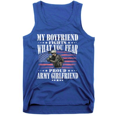 My Friend Fights What You Fear Proud Army Friend Gift Meaningful Gift Tank Top