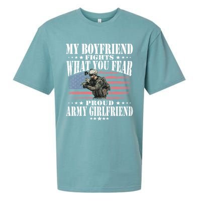 My Friend Fights What You Fear Proud Army Friend Gift Meaningful Gift Sueded Cloud Jersey T-Shirt