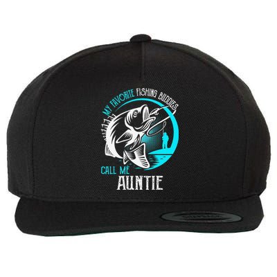 My Favorite Fishing Buddies Call Me Auntie Wool Snapback Cap