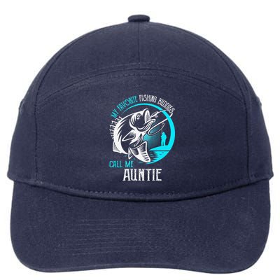 My Favorite Fishing Buddies Call Me Auntie 7-Panel Snapback Hat