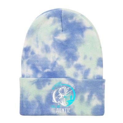 My Favorite Fishing Buddies Call Me Auntie Tie Dye 12in Knit Beanie