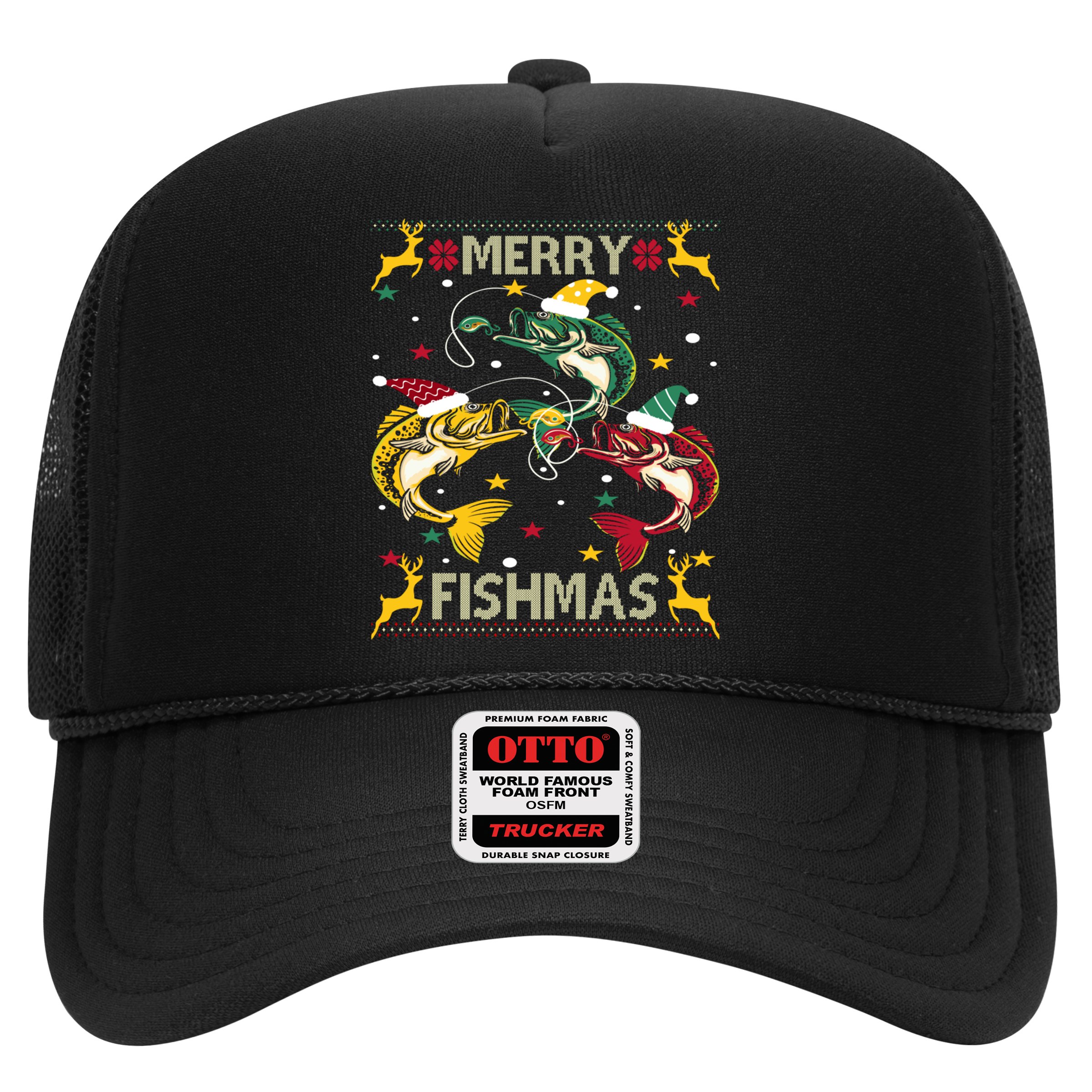 Merry Fishmas Fish Fishing Xmas Christmas Gift Hat
