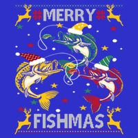 Merry Fishmas Fish Fishing Xmas Christmas Gift T-Shirt