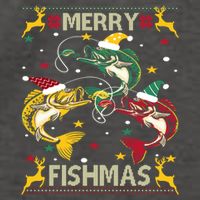 Merry Fishmas Fish Fishing Xmas Christmas Gift Vector Backpack