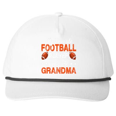 My Favorite Football Player Calls Me Grandma Football Lover Snapback Five-Panel Rope Hat