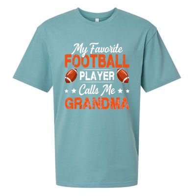 My Favorite Football Player Calls Me Grandma Football Lover Sueded Cloud Jersey T-Shirt