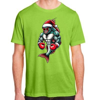 Merry Fishmas Fishing Santa Fish Boxing For Fitness Fans Gift Adult ChromaSoft Performance T-Shirt