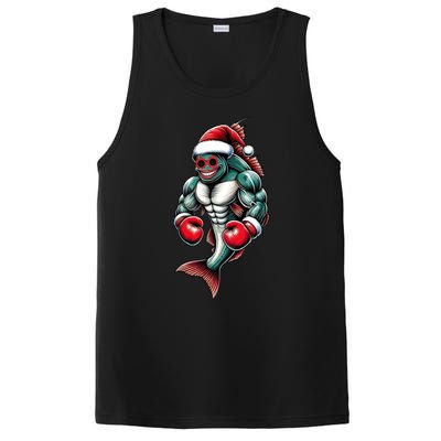 Merry Fishmas Fishing Santa Fish Boxing For Fitness Fans Gift PosiCharge Competitor Tank