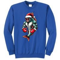 Merry Fishmas Fishing Santa Fish Boxing For Fitness Fans Gift Sweatshirt