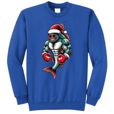 Merry Fishmas Fishing Santa Fish Boxing For Fitness Fans Gift Sweatshirt