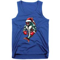 Merry Fishmas Fishing Santa Fish Boxing For Fitness Fans Gift Tank Top