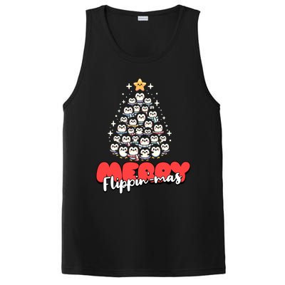 Merry FlippinMas Funny Penguins Christmas Tree Great Gift PosiCharge Competitor Tank