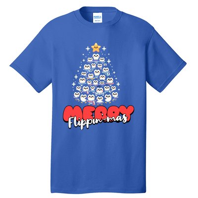 Merry FlippinMas Funny Penguins Christmas Tree Great Gift Tall T-Shirt