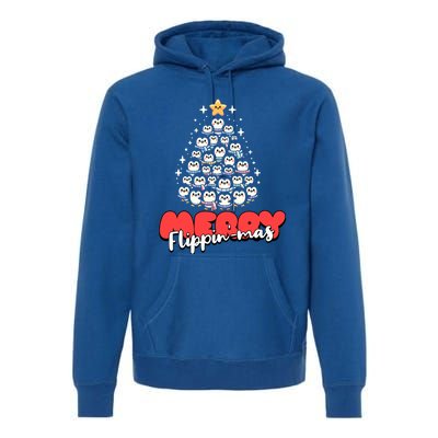 Merry FlippinMas Funny Penguins Christmas Tree Great Gift Premium Hoodie