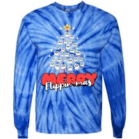 Merry FlippinMas Funny Penguins Christmas Tree Great Gift Tie-Dye Long Sleeve Shirt