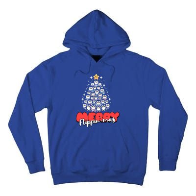 Merry FlippinMas Funny Penguins Christmas Tree Great Gift Tall Hoodie