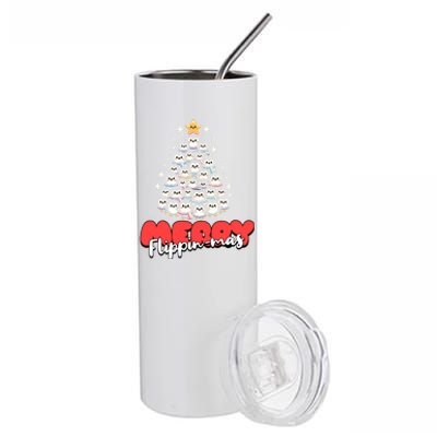 Merry FlippinMas Funny Penguins Christmas Tree Great Gift Stainless Steel Tumbler