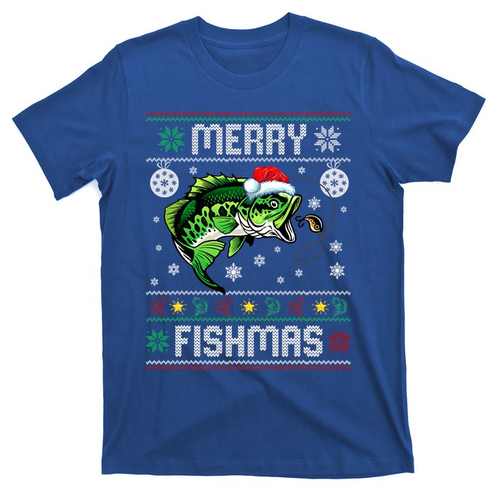 Merry Fishmas Funny Fish Fishing Fisher Ugly Christmas Funny Gift T-Shirt