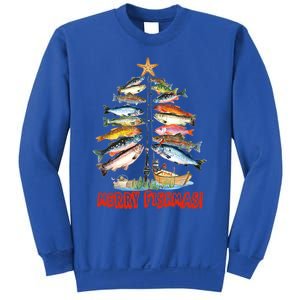 Merry Fishmas Funny Fish Fishing Fisher Christmas Xmas Great Gift Sweatshirt