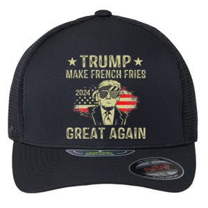 Make French Fries Great Again Trump 2024 French Fry Flexfit Unipanel Trucker Cap