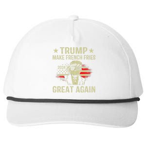 Make French Fries Great Again Trump 2024 French Fry Snapback Five-Panel Rope Hat