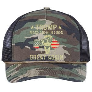 Make French Fries Great Again Trump 2024 French Fry Retro Rope Trucker Hat Cap