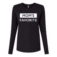 MomS Favorite Funny Sibling Joke MotherS Day Womens Cotton Relaxed Long Sleeve T-Shirt