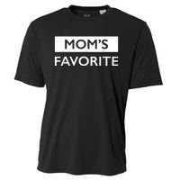 MomS Favorite Funny Sibling Joke MotherS Day Cooling Performance Crew T-Shirt