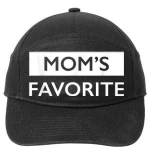 MomS Favorite Funny Sibling Joke MotherS Day 7-Panel Snapback Hat