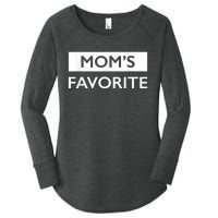 MomS Favorite Funny Sibling Joke MotherS Day Women's Perfect Tri Tunic Long Sleeve Shirt