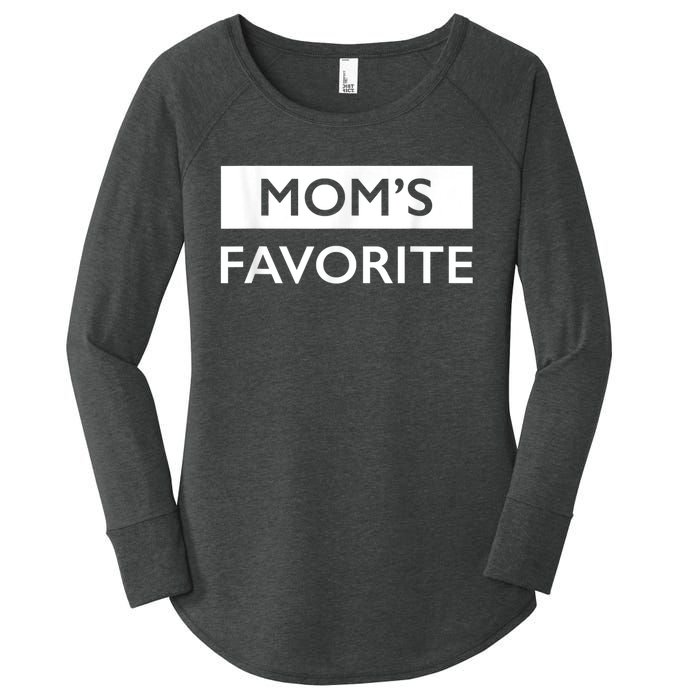 MomS Favorite Funny Sibling Joke MotherS Day Women's Perfect Tri Tunic Long Sleeve Shirt