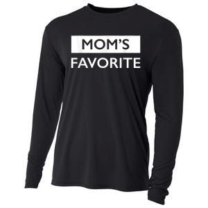 MomS Favorite Funny Sibling Joke MotherS Day Cooling Performance Long Sleeve Crew