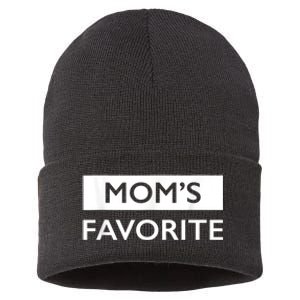 MomS Favorite Funny Sibling Joke MotherS Day Sustainable Knit Beanie