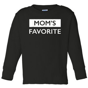 MomS Favorite Funny Sibling Joke MotherS Day Toddler Long Sleeve Shirt