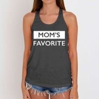 MomS Favorite Funny Sibling Joke MotherS Day Women's Knotted Racerback Tank