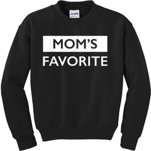 MomS Favorite Funny Sibling Joke MotherS Day Kids Sweatshirt