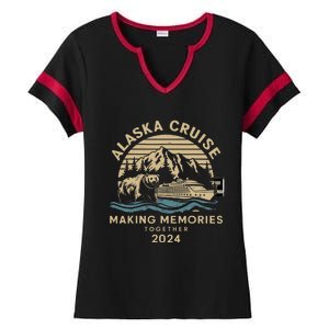 Matching Family Friends And Group Alaska Cruise 2024 Ladies Halftime Notch Neck Tee