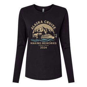 Matching Family Friends And Group Alaska Cruise 2024 Womens Cotton Relaxed Long Sleeve T-Shirt