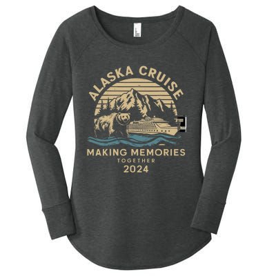 Matching Family Friends And Group Alaska Cruise 2024 Women's Perfect Tri Tunic Long Sleeve Shirt