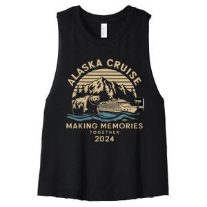 Matching Family Friends And Group Alaska Cruise 2024 Women's Racerback Cropped Tank