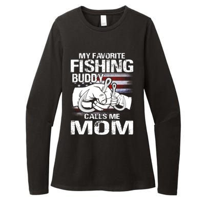 My Favorite Fishing Buddy Calls Me Mom Gift Womens CVC Long Sleeve Shirt