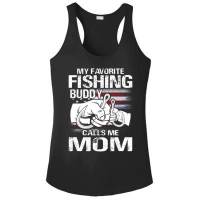 My Favorite Fishing Buddy Calls Me Mom Gift Ladies PosiCharge Competitor Racerback Tank