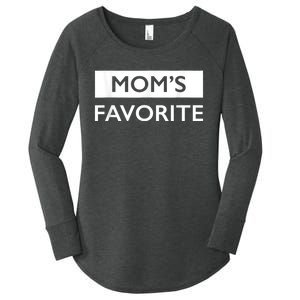 MomS Favorite Funny Sibling Joke MotherS Day Women's Perfect Tri Tunic Long Sleeve Shirt