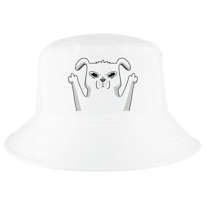 Middle Finger Funny Cute Dog Cool Comfort Performance Bucket Hat