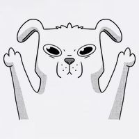 Middle Finger Funny Cute Dog Cooling Performance Crew T-Shirt