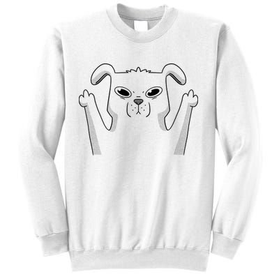 Middle Finger Funny Cute Dog Sweatshirt