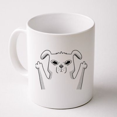 Middle Finger Funny Cute Dog Mug