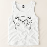 Middle Finger Funny Cute Dog Tank Top