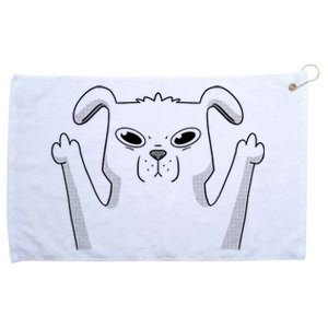 Middle Finger Funny Cute Dog Grommeted Golf Towel