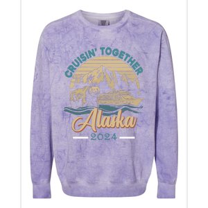 Matching Family Friends And Group Alaskan Alaska Cruise 2024 Colorblast Crewneck Sweatshirt